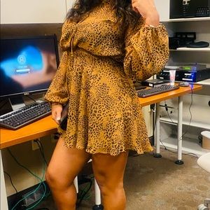 Cute forever 21 leopard print dress size med